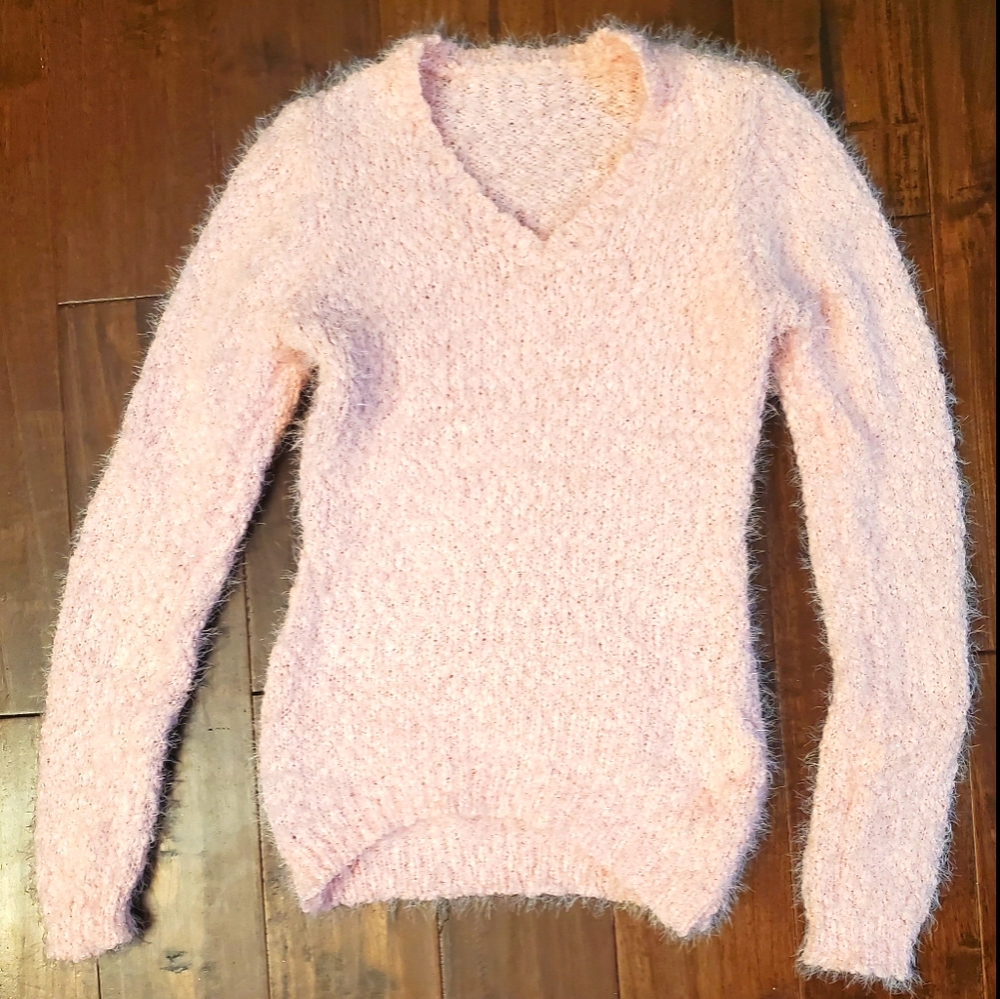 Fuzzy Blush Sweater